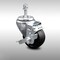 Service Caster 3.5 Inch SS Soft Rubber Wheel Swivel 3/8 Inch Threaded Stem Caster with Brake SCC-SSTS20S3514-SRS-TLB-381615 - alternate 1